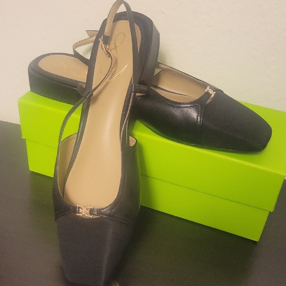 Elegant Black Women's Slingback Flats
